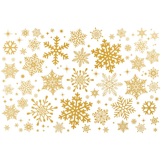 Snowflake Gold/White Gold Overglaze Decal