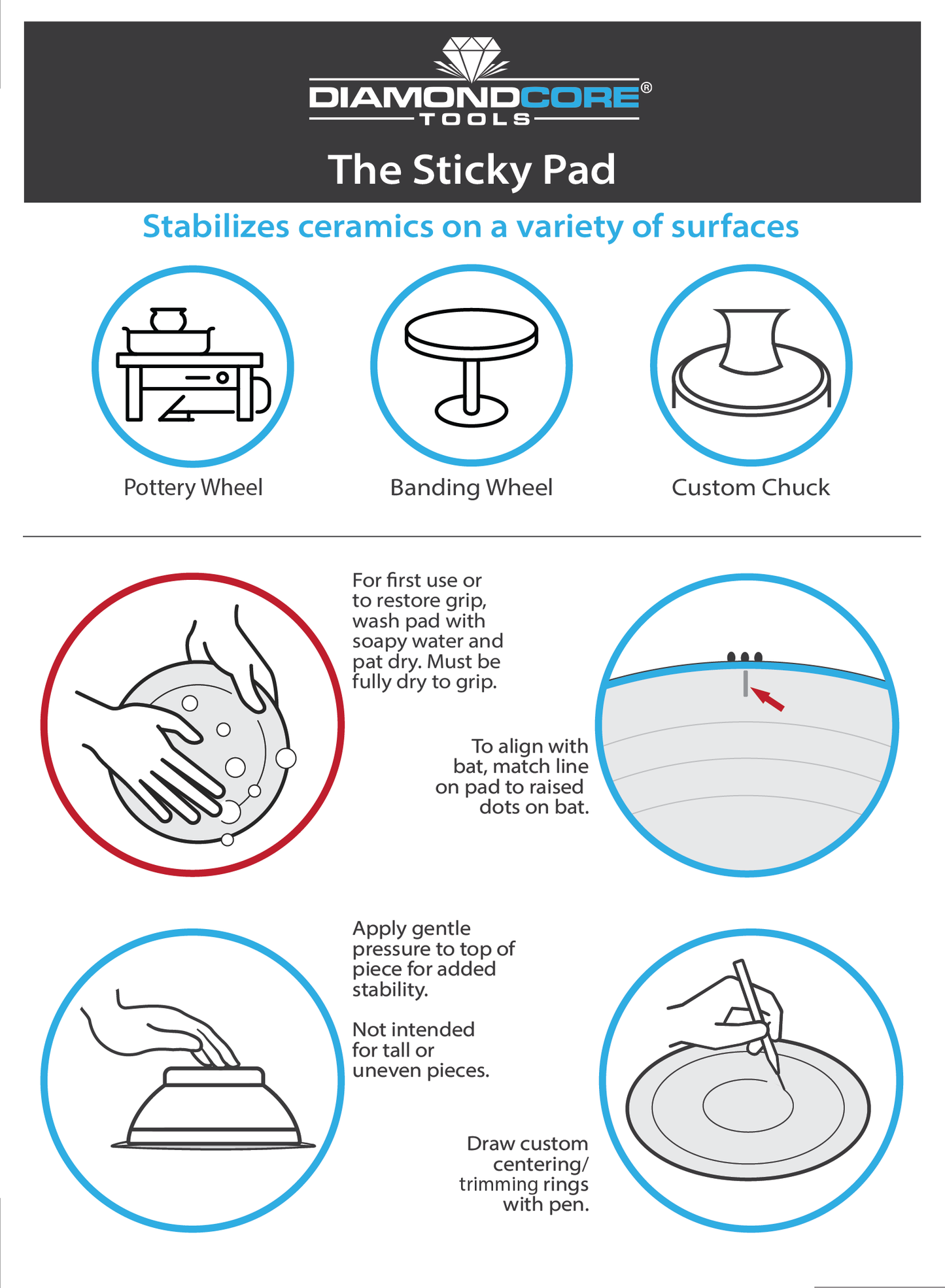 12" Sticky Pad
