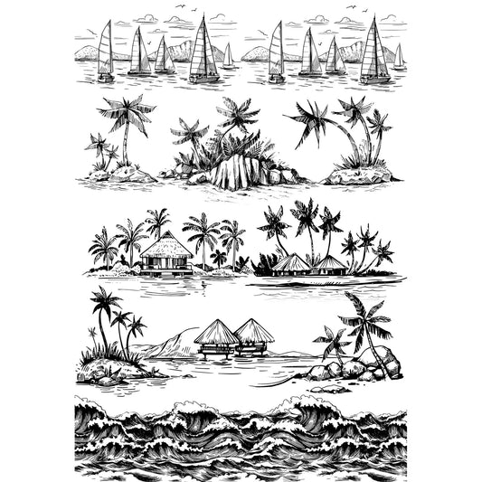 Beach Underglaze Transfer - Great White North Pottery Supplies