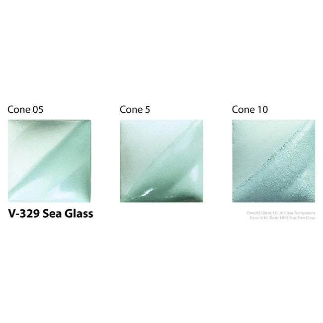 Amaco Sea Glass Velvet Underglaze V-329-Q cone tiles