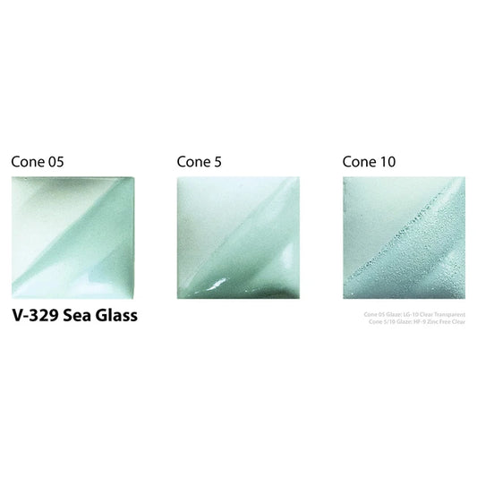 Amaco Sea Glass Velvet Underglaze V-329-Q cone tiles