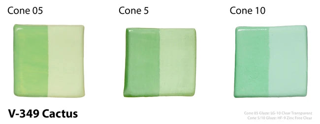 Amaco Cactus Velvet Underglaze V-349-Q cone tiles