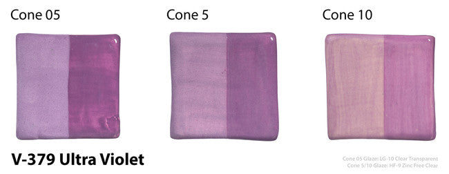 Amaco Ultra Violet Velvet Underglaze V-379-Q cone tiles