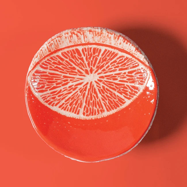 Amaco Blood Orange Velvet Underglaze V-392-Q cone tiles used on functional ceramics