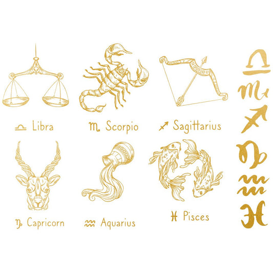 Zodiac Gold Overglaze Decal