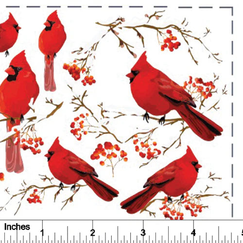Cardinals Overglaze Decal - Great White North Pottery Supplies