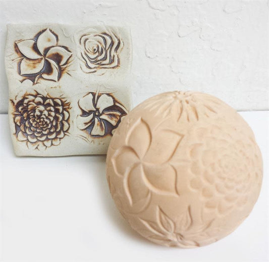 Flowers Texture Sphere - Great White North Pottery Supplies