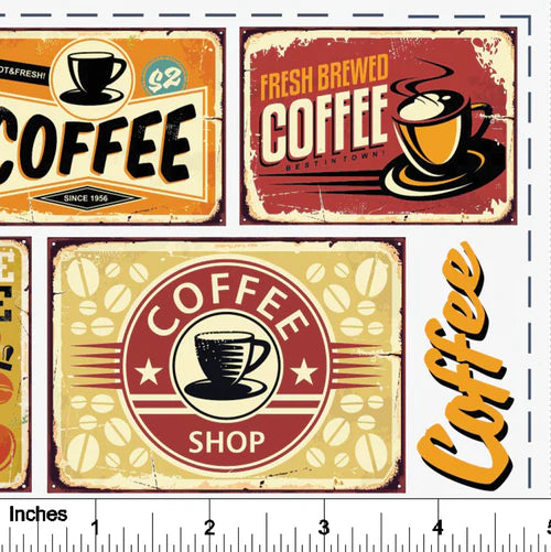 Coffee Shop Overglaze Decal - Great White North Pottery Supplies