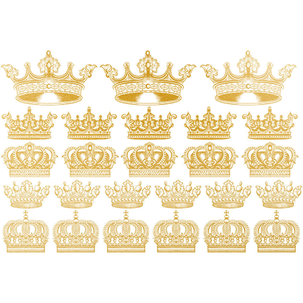 Crown Gold/White Gold Overglaze Decal - Great White North Pottery Supplies