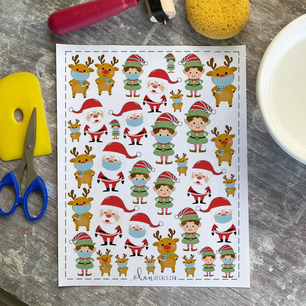 Santa and Friends Overglaze Decal