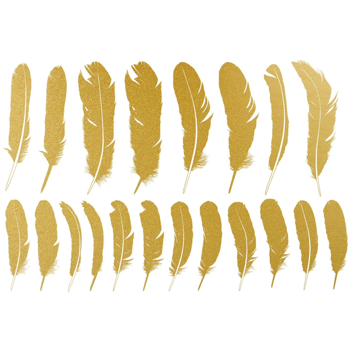 Feather Gold Overglaze Decal - Great White North Pottery Supplies