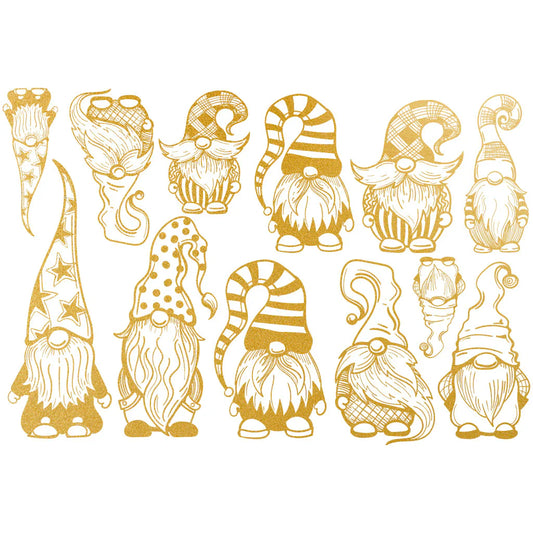Gnomes Gold Overglaze Transfers - Great White North Pottery Supplies