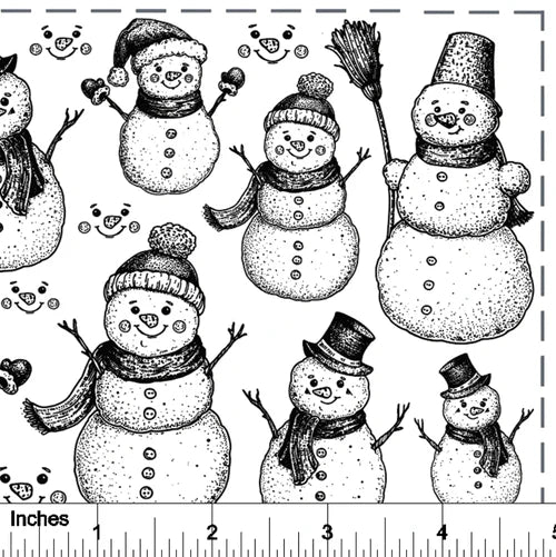 Snowmen Overglaze Decal