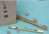 Brass Square Hole Cutter 3pc Set - Great White North Pottery Supplies