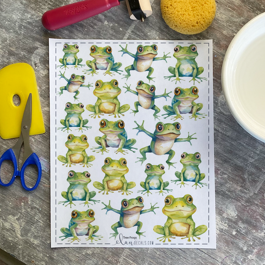 Tree Frog Overglaze Decal