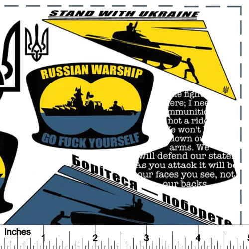 Stand With Ukraine Overglaze Decal