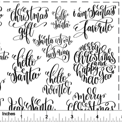 Christmas Words Overglaze Decal - Great White North Pottery Supplies