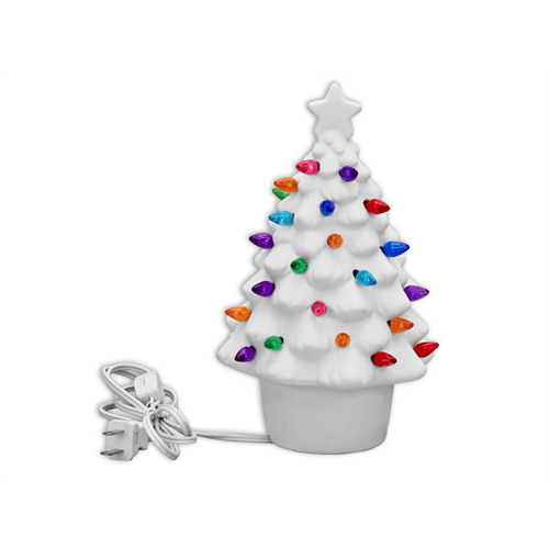 Small Lighted Christmas Tree 9¼" H x 5¼" Dia