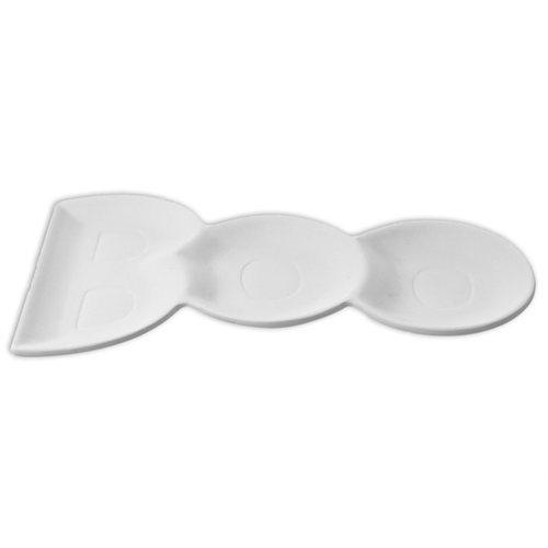 BOO Dish 12.25"W x 6.75"L x .75"H - Great White North Pottery Supplies