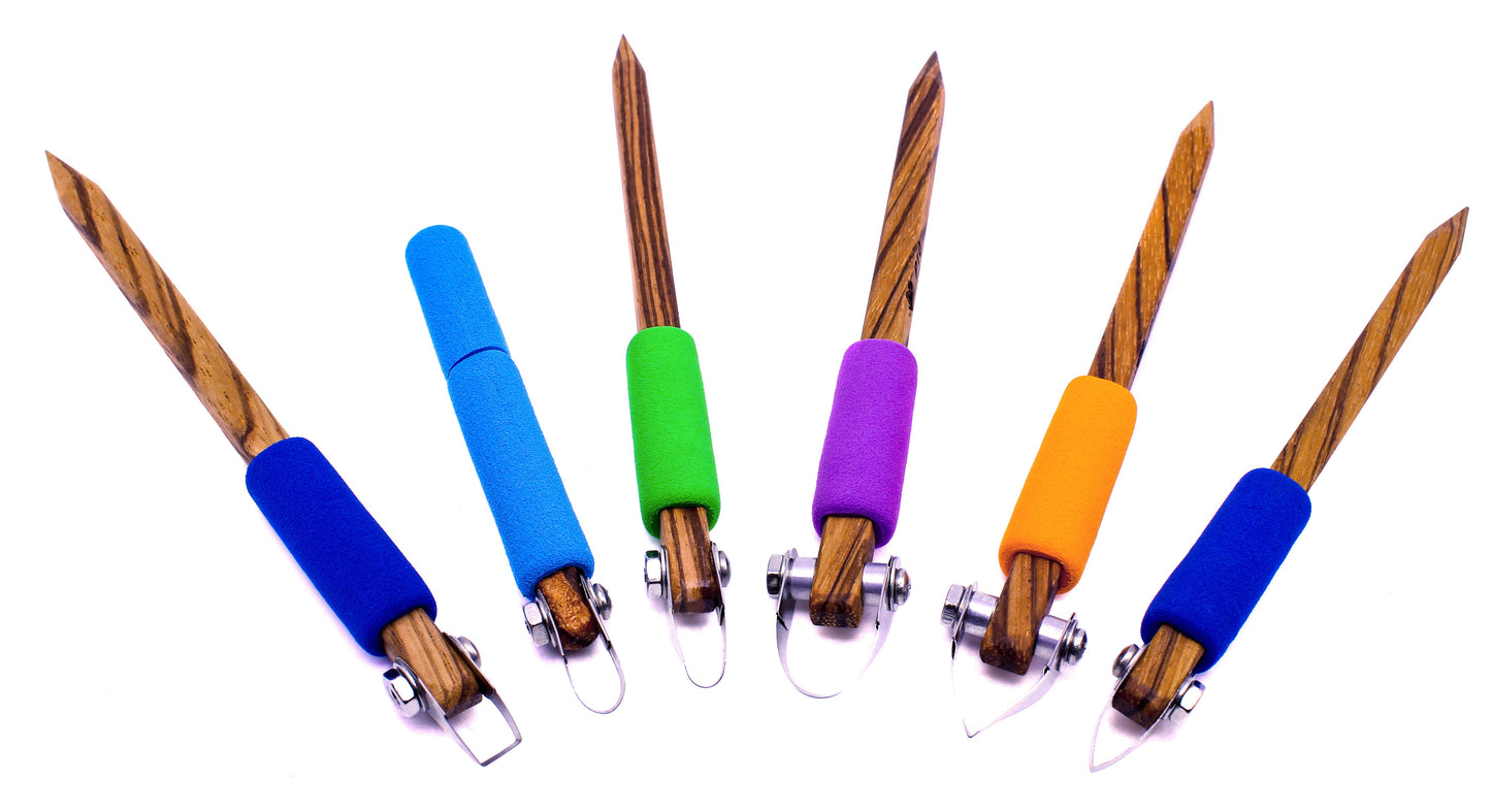 DiamondCore Tools P13 Curved U-Tip 1mm Zebrawood Pencil Carver