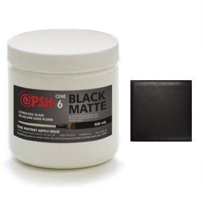 Black Matte Cone 6 Glaze - Great White North Pottery Supplies