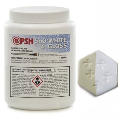 SnO White Gloss Glaze Cone 6