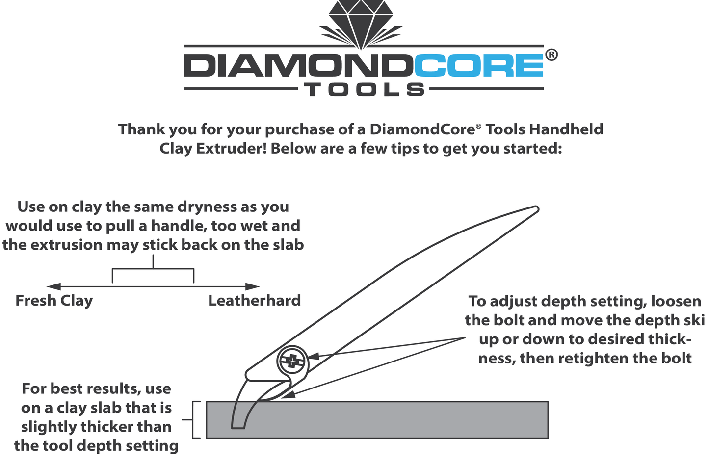 R1 Trapezoid Handheld Clay Extruder - Great White North Pottery Supplies