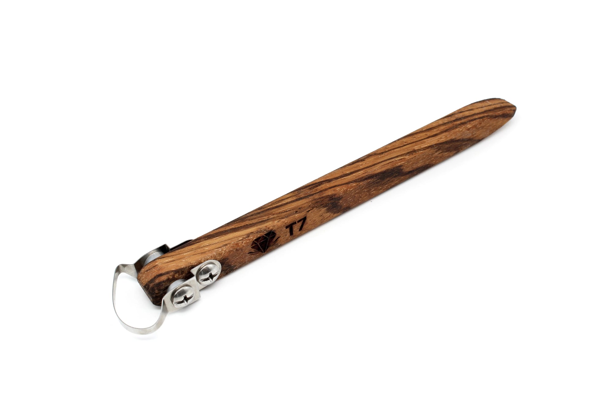 T7 Avocado Pottery Trimming Tool with Flat Round Handle - Great White North Pottery Supplies