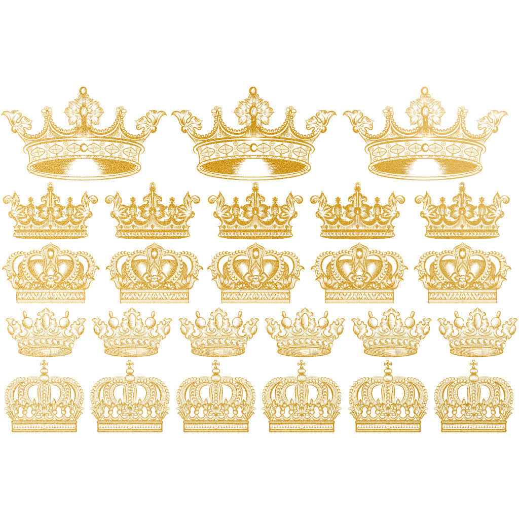 Crown Gold/White Gold Overglaze Decal - Great White North Pottery Supplies