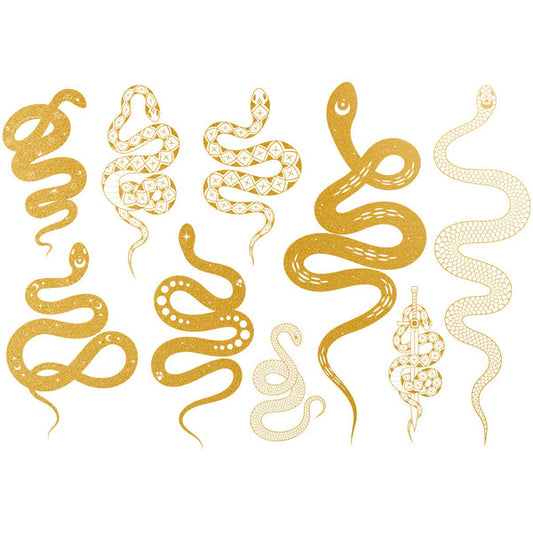 Snake Gold/White Gold Overglaze Decal