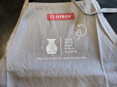 Claypron Split-Leg Pottery Apron with GWN Logo - Great White North Pottery Supplies