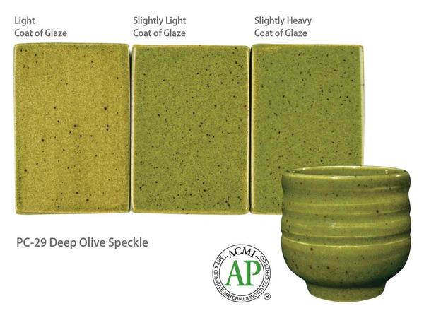 Deep Olive Speckle PC-29 - Great White North Pottery Supplies