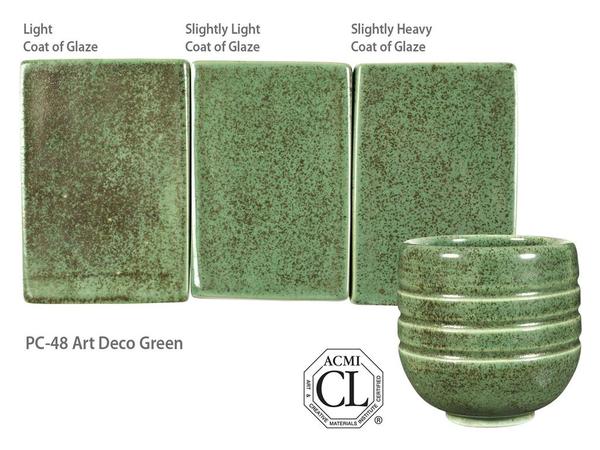 Art Deco Green PC-48 - Great White North Pottery Supplies