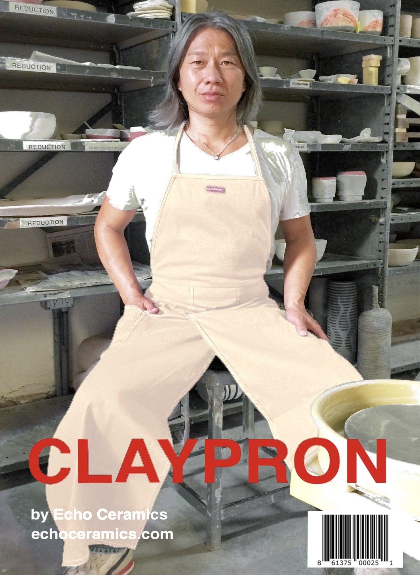 Claypron Split-Leg Pottery Apron with GWN Logo
